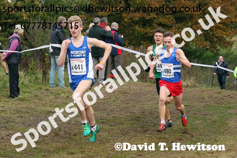 Men under-17s, National Cross Country Relays, Berry Park, Mansfield. Photo: David T. Hewitson/Sports for All Pics